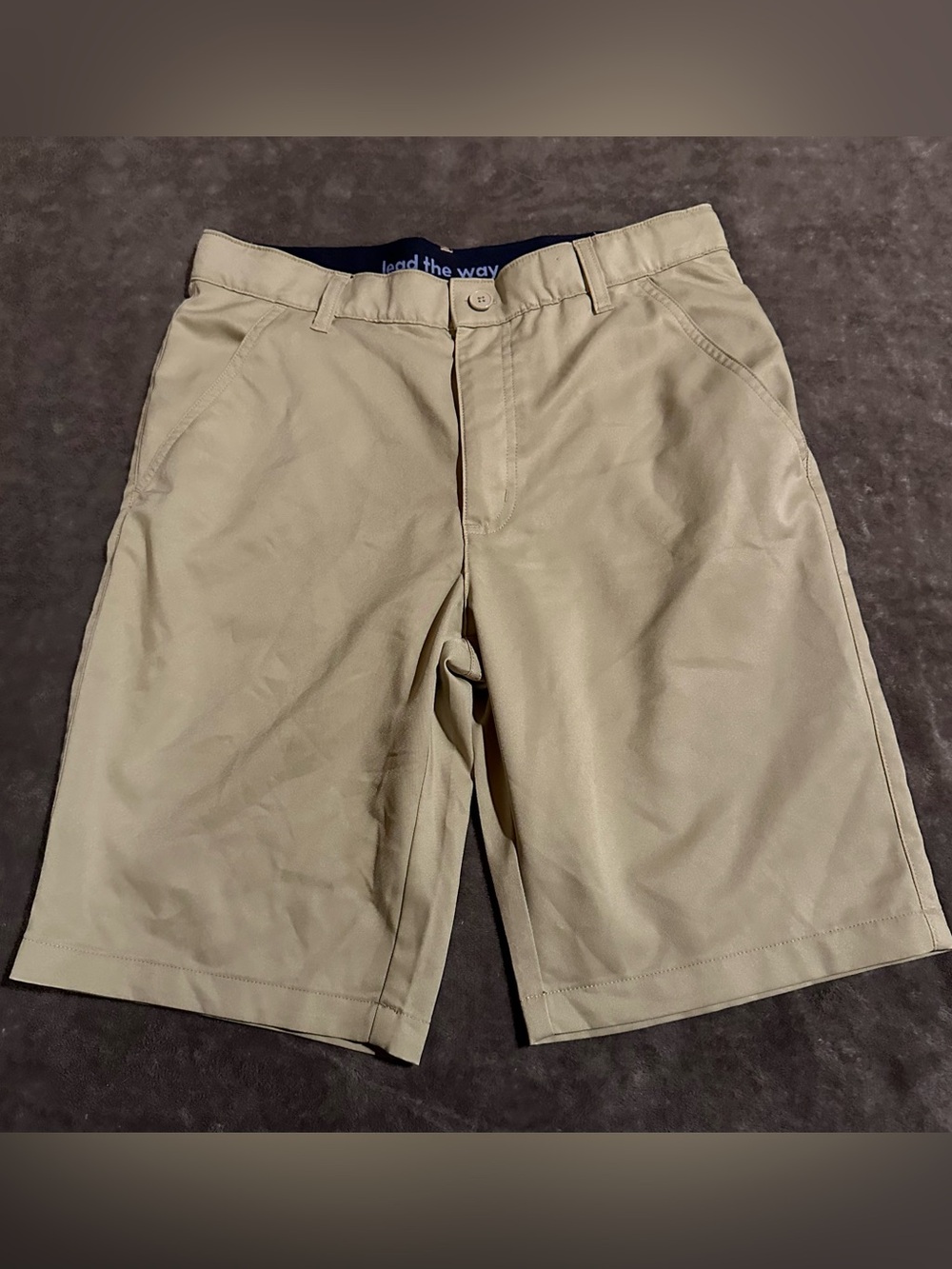 French Toast Boys Size 18 Khaki Uniform Shorts Performance Adjustable Waist